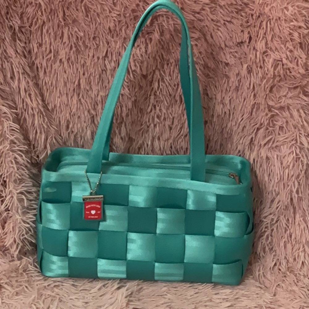 Harvey’s Teal Woven Tote Bag - Picture 2 of 6
